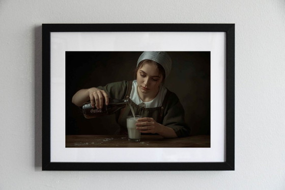 Image 1 of Gedrucktes und gerahmtes Foto / Digitale Kreation / Vermeer-Stil