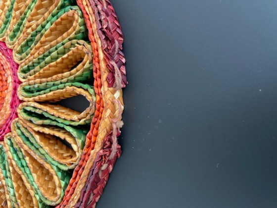 Image 1 of Set of 3 retro wicker coasters