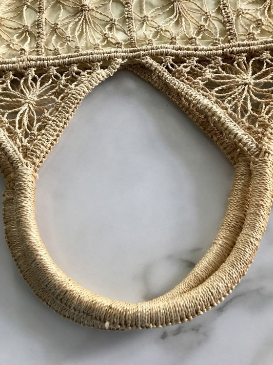 Image 1 of Vintage geweven draad draagtas