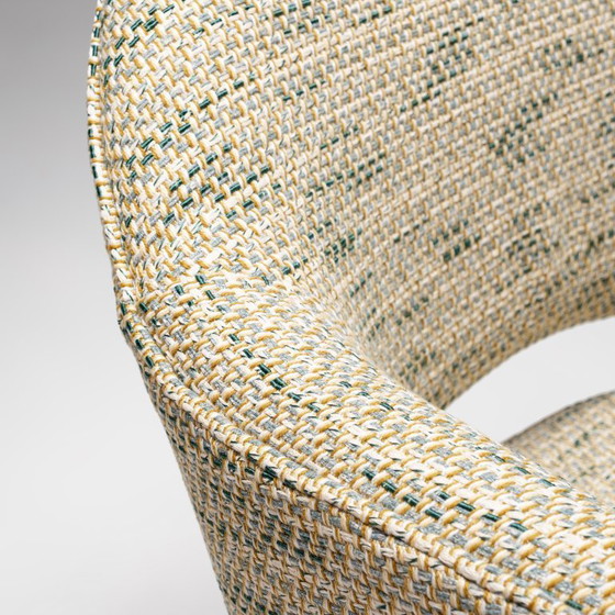 Image 1 of Model 71 Dining Chair in Green-Yellow by Eero Saarinen for Knoll
