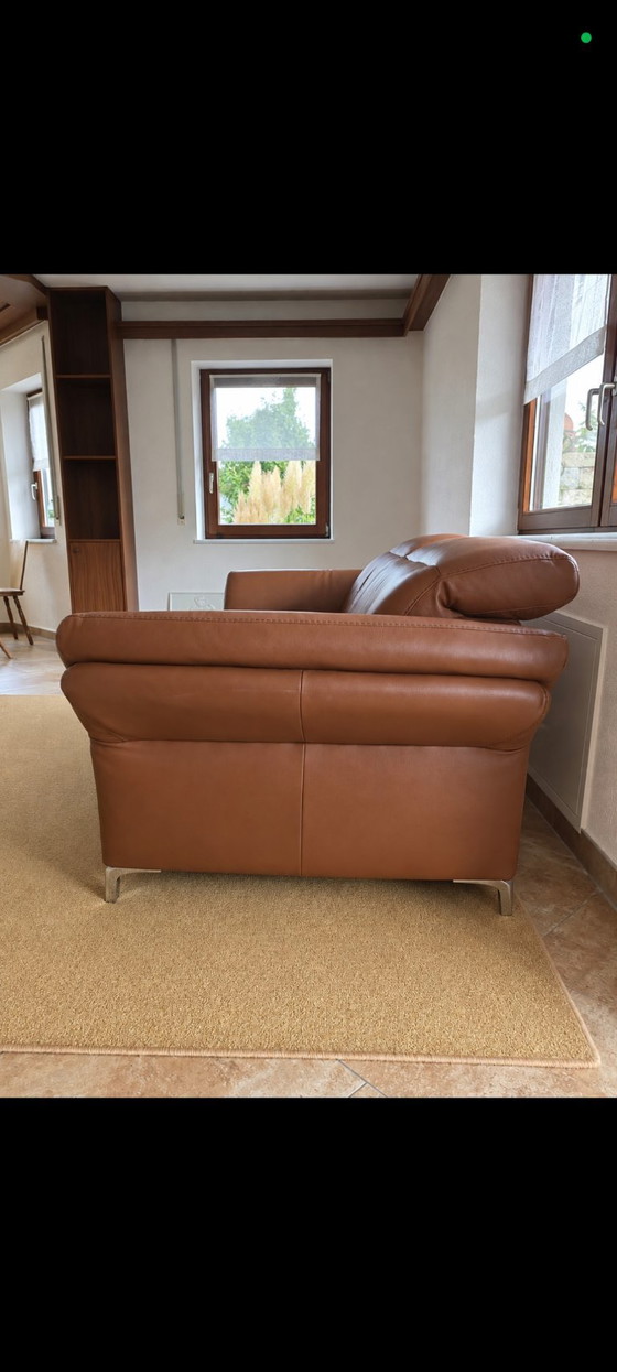2x ROM Echtleder Sofa Montana Cognac - einzeln oder als Set – 2 zitsbanken, Leather (photo 3 of 5)