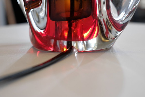 Image 1 of Lampe de table en verre de Murano attribuée à Flavio Poli pour Seguso, Italie, années 1960s