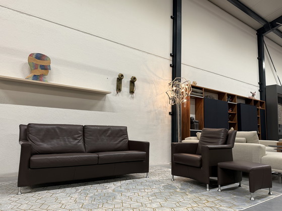 Image 1 of Leolux Paian 3 Seater Sofa brown leather