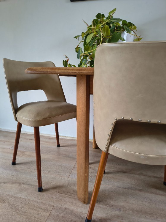 Set (4) Sedie da pranzo anni '60 / Design Chairs - Beige – Skai (photo 8 of 9)