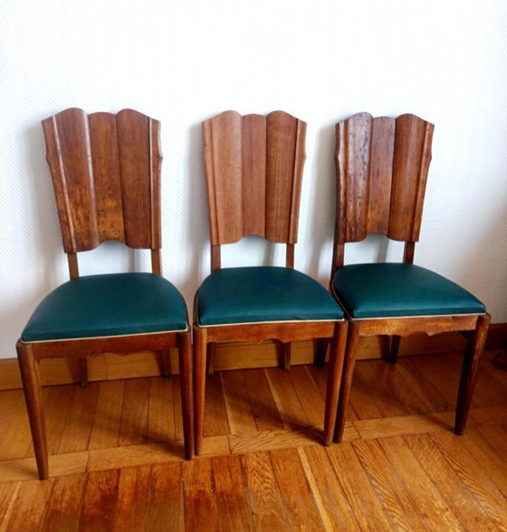 Image 1 of 3x art deco stoelen 1940