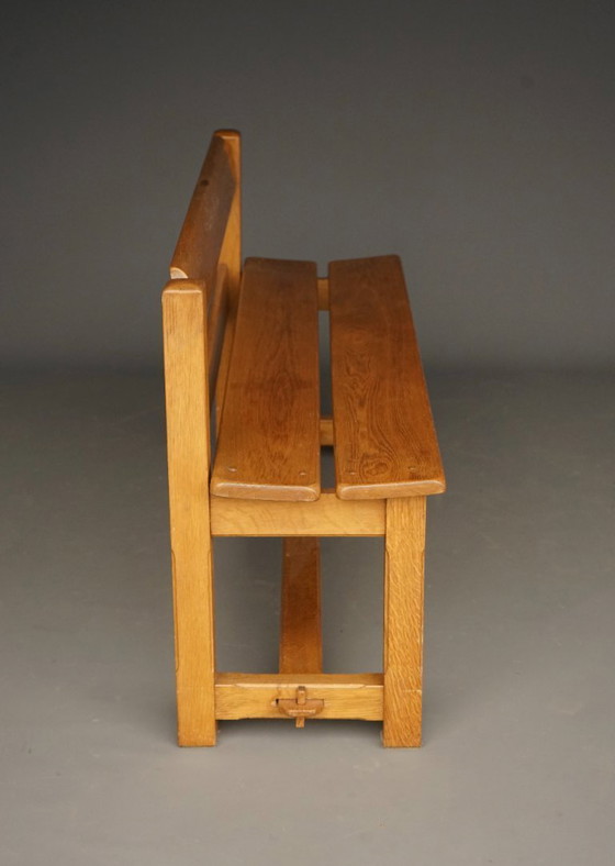 Image 1 of Panchina rustica vintage in legno di quercia