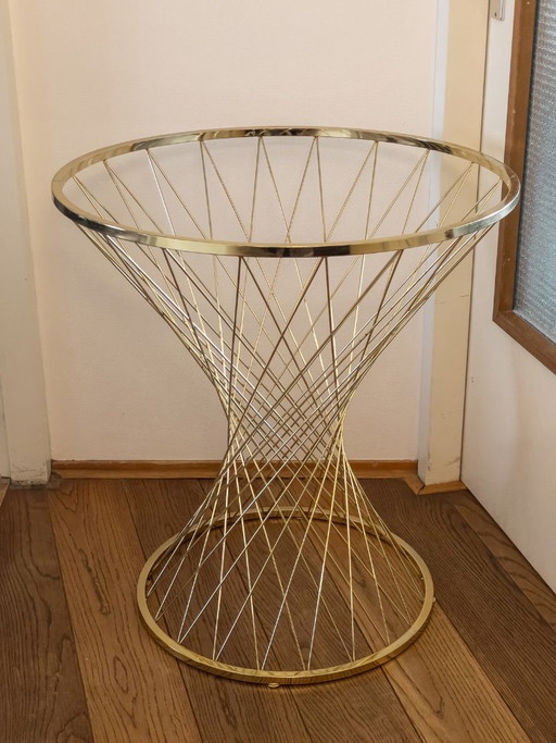 Metal table base gold / brass – Hourglass model
