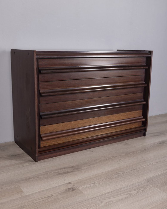 Image 1 of Mobile Cassettiera in legno vintage anni 1960 design italiano