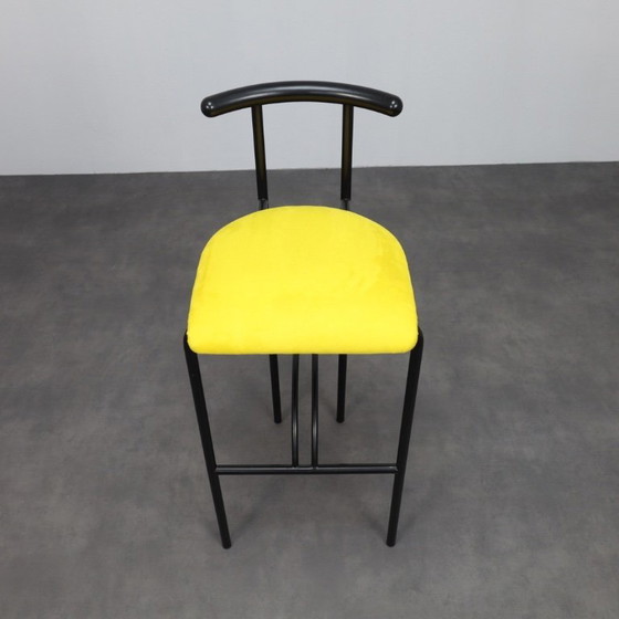 Image 1 of Ensemble de 4 tabourets de bar postmodernes, Italie, années 1980
