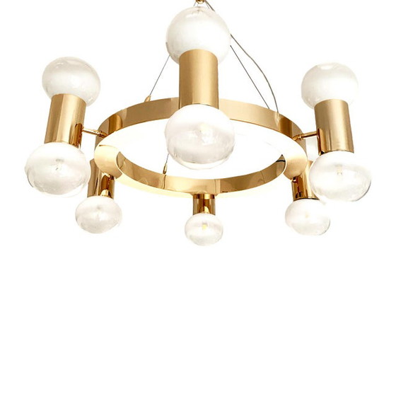 Image 1 of Contemporary Luxury Ring Chandelier With Gradient White Spheres By Simoeng