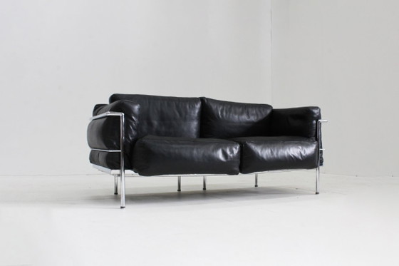 Image 1 of Set of LC2 sofas Grand Confort Le Corbusier for Alivar 1980s