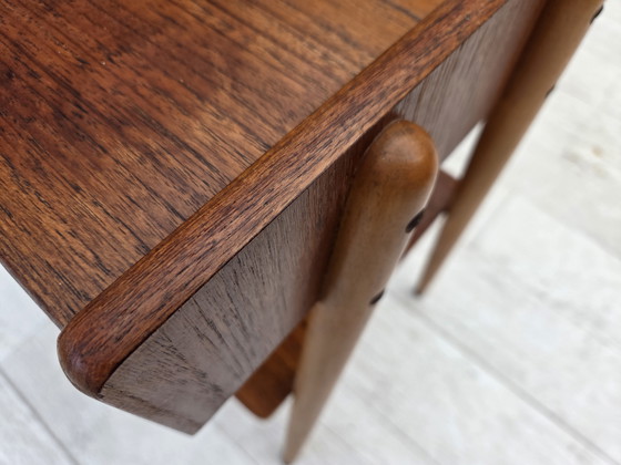 Image 1 of 1970s, Swedish side table by AB Carlstrom with drawer, teak wood.
