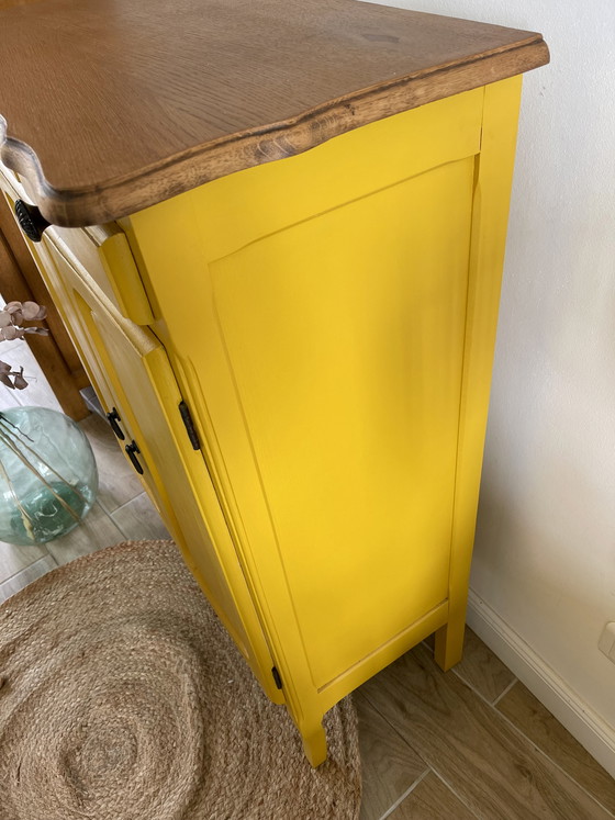 Image 1 of Antique entryway shoe cabinet