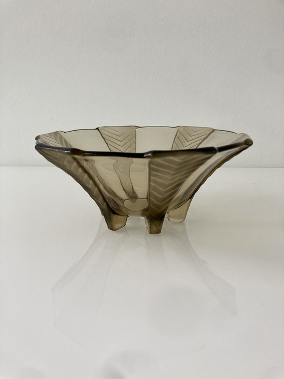 Image 1 of Plato de cristal Art Déco de 1930, modelo Athena, empresa Walther&Sohne