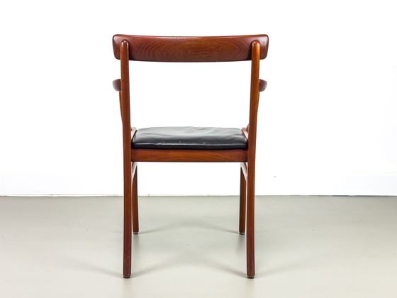 Image 1 of Rungstedlund fauteuil in teak en leer van Ole Wanscher voor P. Jeppesen, 1960S