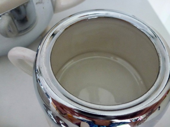 Vintage Everhot Art Deco Tea Set from the 1930s. – Benraad Everhot, Tableware, Ceramic, Metal (photo 6 of 8)