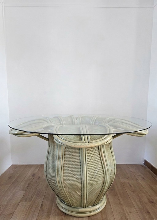 Rattan flower table, Vivai del Sud