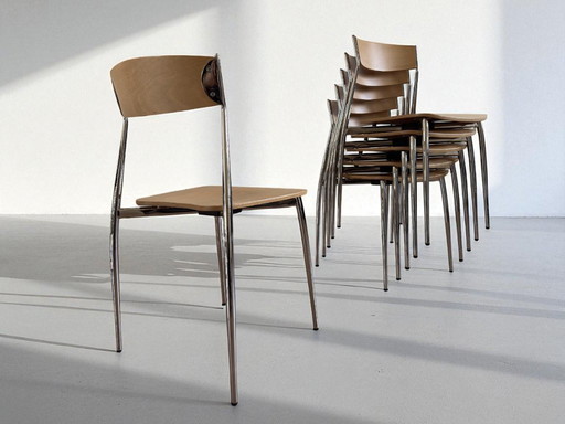 6x chaises design - Sergio Mian pour Altek (Italie)