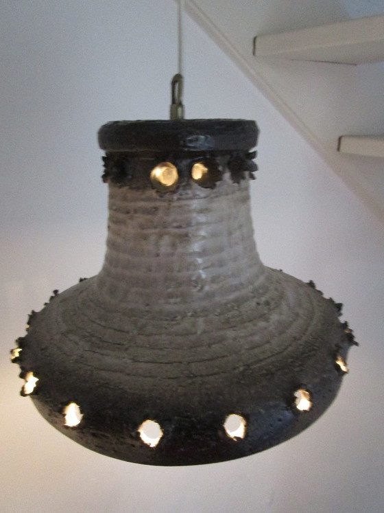 Vintage Danish ceramic pendant lamp from the 1970s (photo 13 of 17)