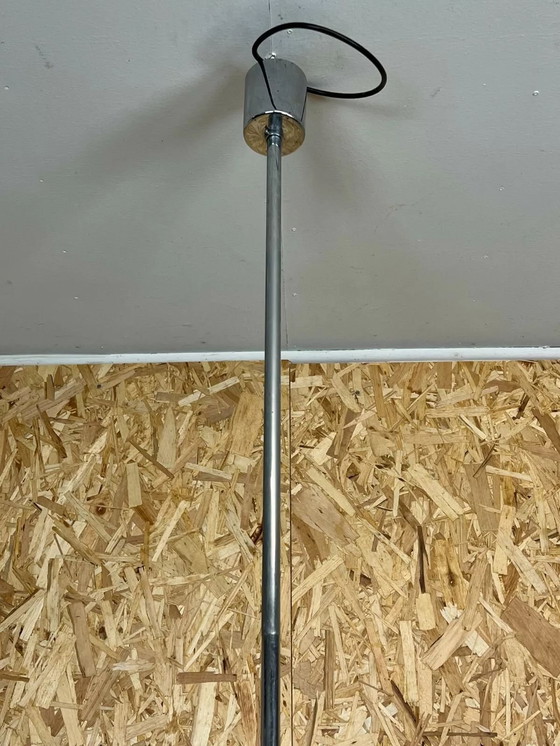 Image 1 of Lampadario anni &#39;60-&#39;70, enorme lampadario a sospensione in vetro Limburg e design cromato