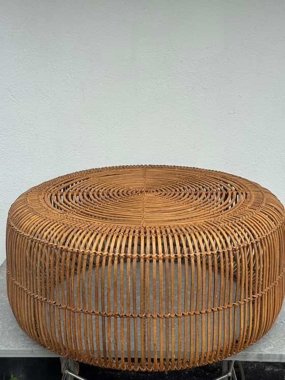 Mesa de centro redonda de bambú – Mesas de centro, Metal, Bamboo, 1990 (photo 7 of 7)