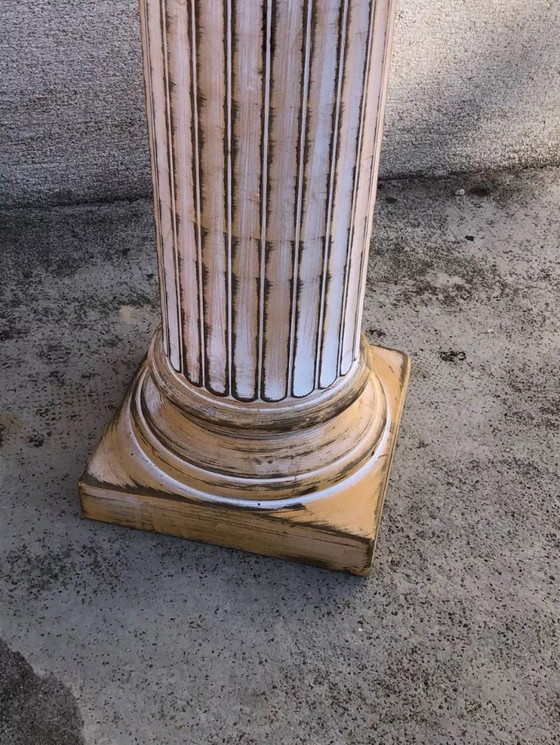 Image 1 of Column side table, pedestal table, Roman