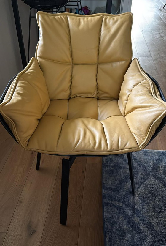 Image 1 of Mesa de comedor Seito diseñada por Walter Knoll con seis sillas de comedor giratorias Husk de B&B Italia de Patricia Urquiola