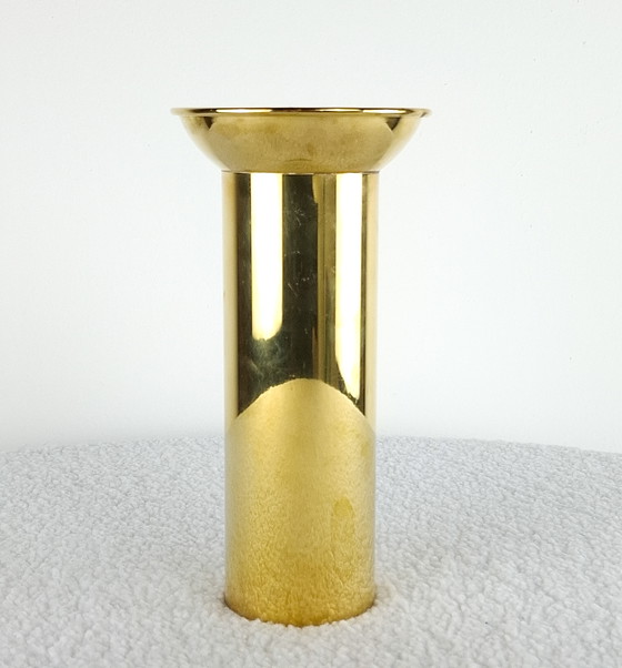 Image 1 of Candeliere a colonna vintage in ottone, design danese anni '70.