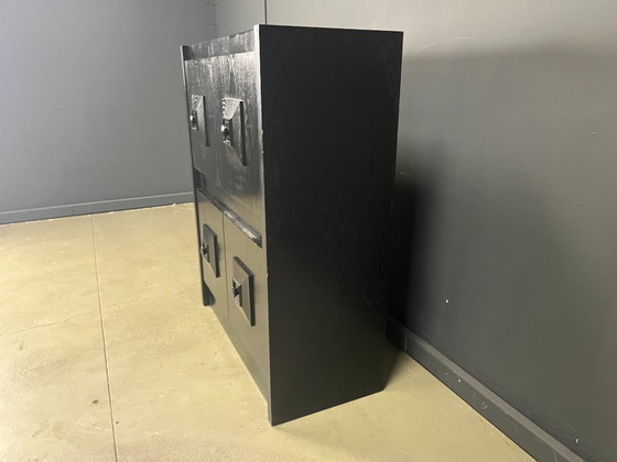 Image 1 of Black brutalist bar cabinet, 1970s