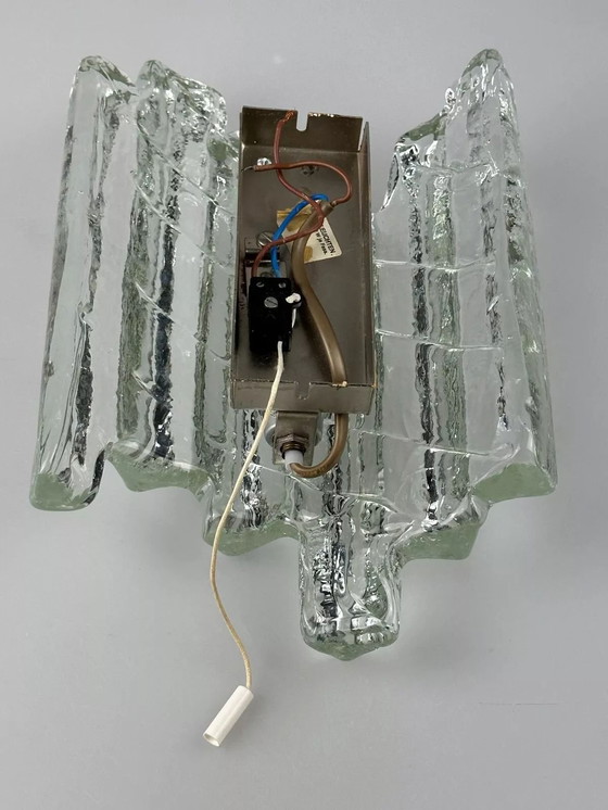 Image 1 of Lampada da parete anni '60 e '70 Fischer Leuchten Germany Design in vetro ghiacciato