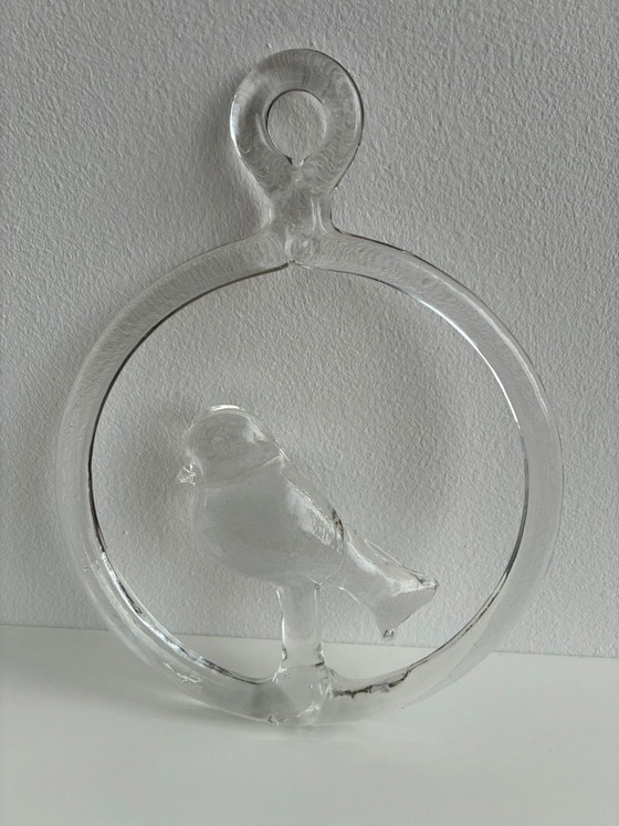 Image 1 of Kosta Boda vintage glass window hanger bird