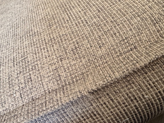Royale modulares Ecksofa + Hocker – 4 Stoffe – Taupe/Braun – Textile (photo 3 of 6)