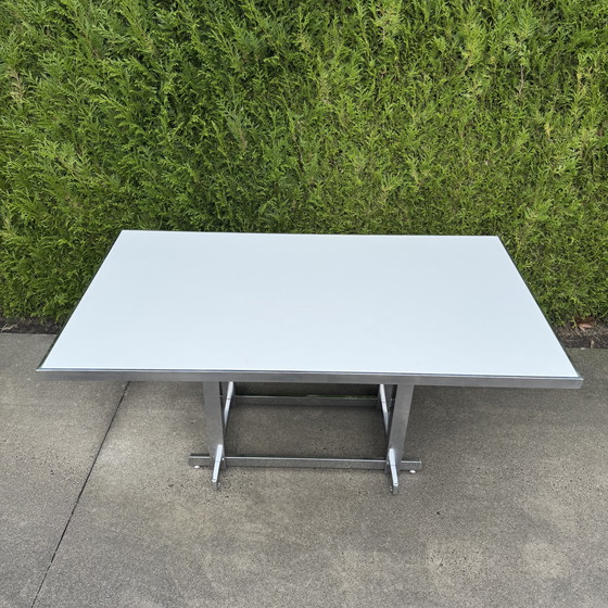 Image 1 of table à manger vintage chromée