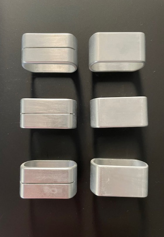 Image 1 of IKEA SPALT set van 6 aluminium servetringen / naamkaarthouders