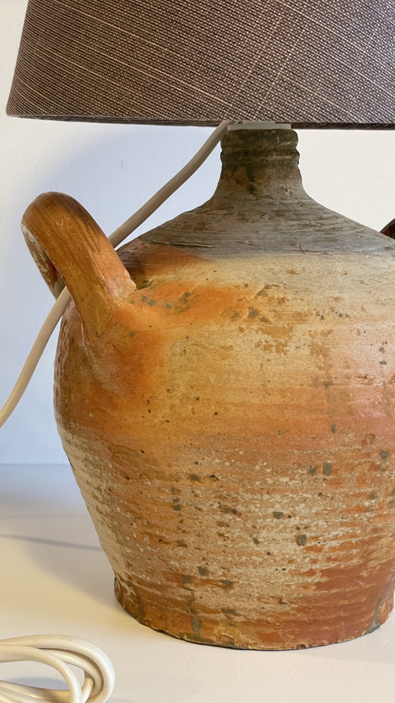 Image 1 of Vintage French Pottery Lamp