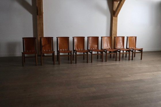 Image 1 of Set di 8 sedie da pranzo Ilmari Tapiovaara per La Permanente Mobili Cantù, anni '60