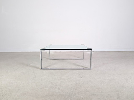 Image 1 of Mesa de centro clásica Peter Draenert 1022, mesa cuadrada de vidrio