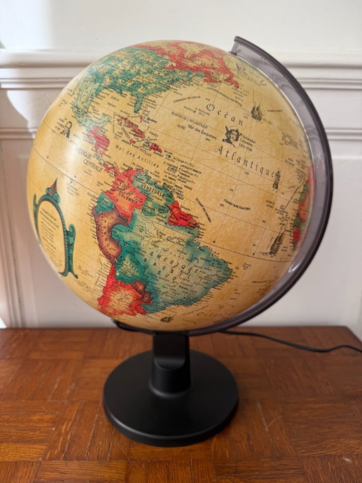 Vintage illuminated globe, Made in Denmark