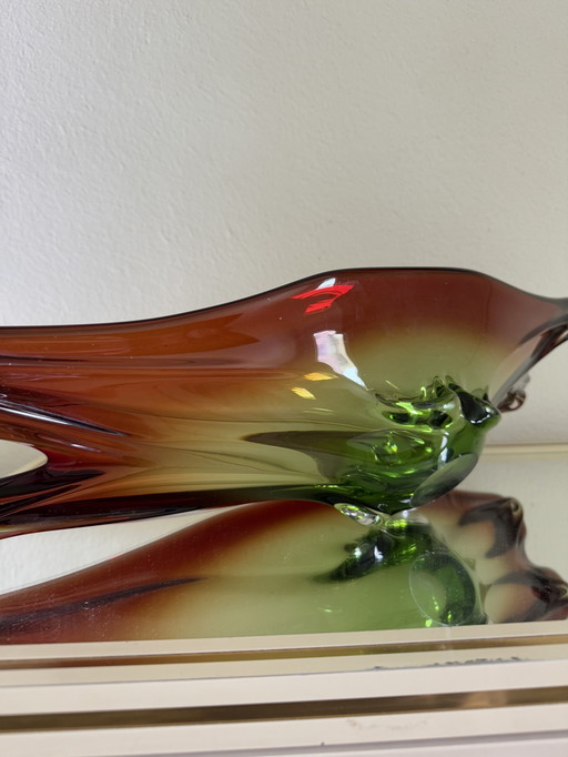 Grande coupe cristal Murano années 60