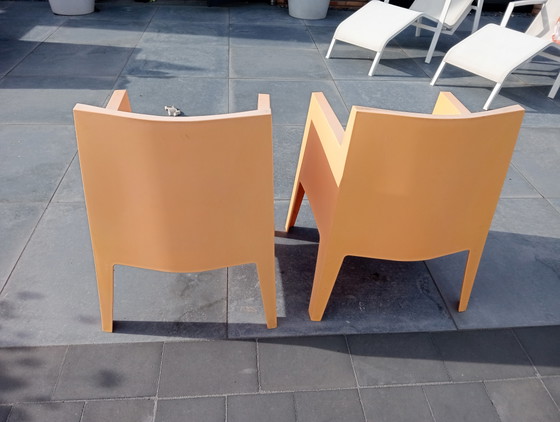 2 X Philippe Starck Driade Toy Oranje – Tuinstoelen, Plastic (photo 5 of 7)