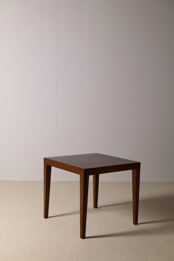 Image 1 of Mesa auxiliar de teca de Severin Hansen Jr., Haslev Møbelsnedkeri Dinamarca, años 60