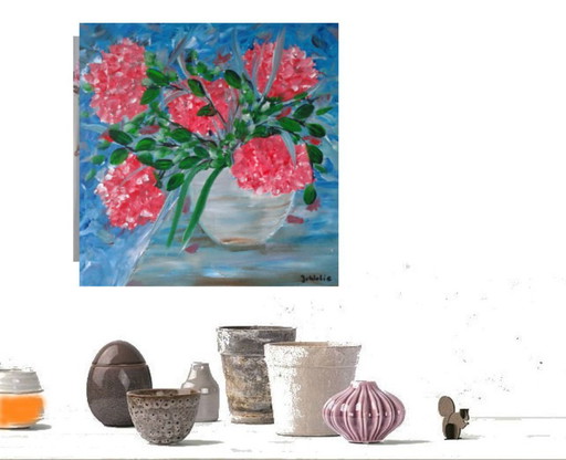 Peinture de fleurs dans un vase (8)