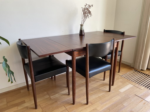Table de salle à manger Lübke Design des années 1960 avec chaises