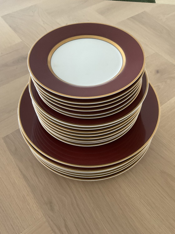 Servizio da tavola Fitz and Floyd con bordi in oro 22 carati. – Stoviglie, Gold, Porcelain (photo 4 of 7)