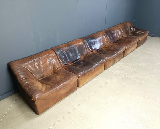 Image 1 of Vintage 5 Pc Leder DS46 Modular Sofa von De Sede, 1970er Jahre