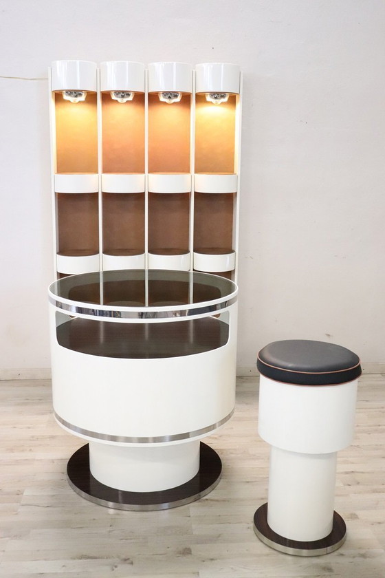 Image 1 of Space Age witte barset, Italië 1960
