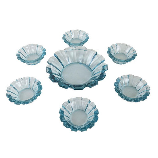 Set di ciotole in vetro, design italiano, anni '70, made in Italy