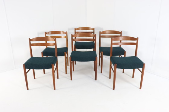Image 1 of Ensemble de 6 chaises vintage Carl Ekström pour Albin Johansson