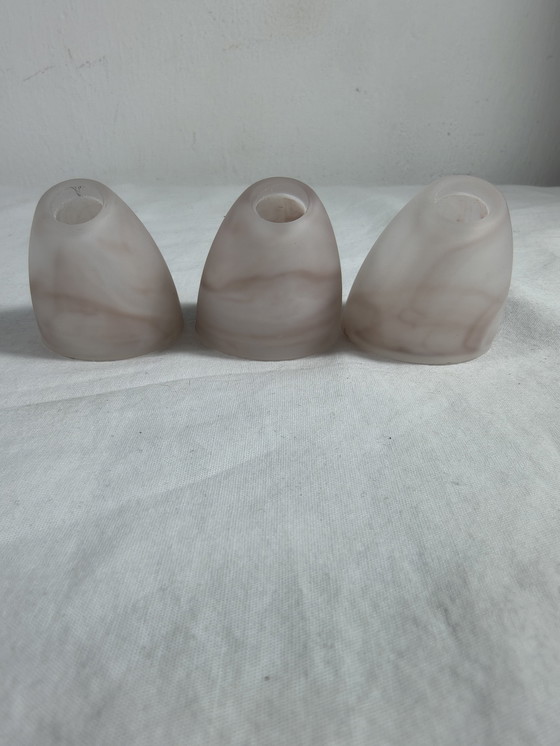 Image 1 of G4 alabaster glass shell caps