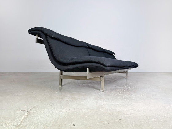 Image 1 of Saporiti Italia Wave Sofa Giovanni Offredi 1970 ontwerp met drie zitplaatsen